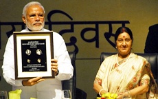 Prime Minister Narendra Modi with Sushma Swaraj
